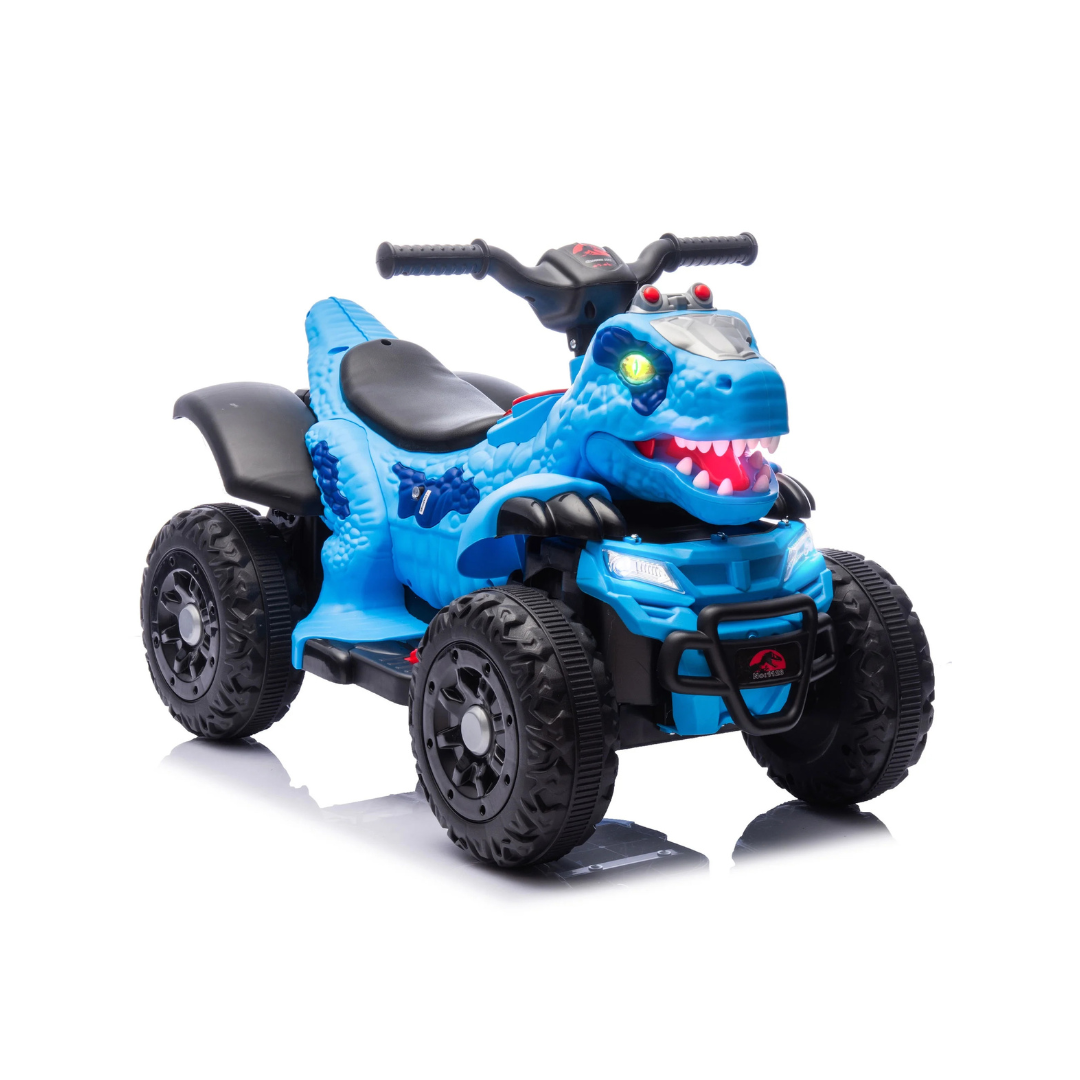 Cuatrimoto Todo Terreno de Dinosaurio Verde y Azul