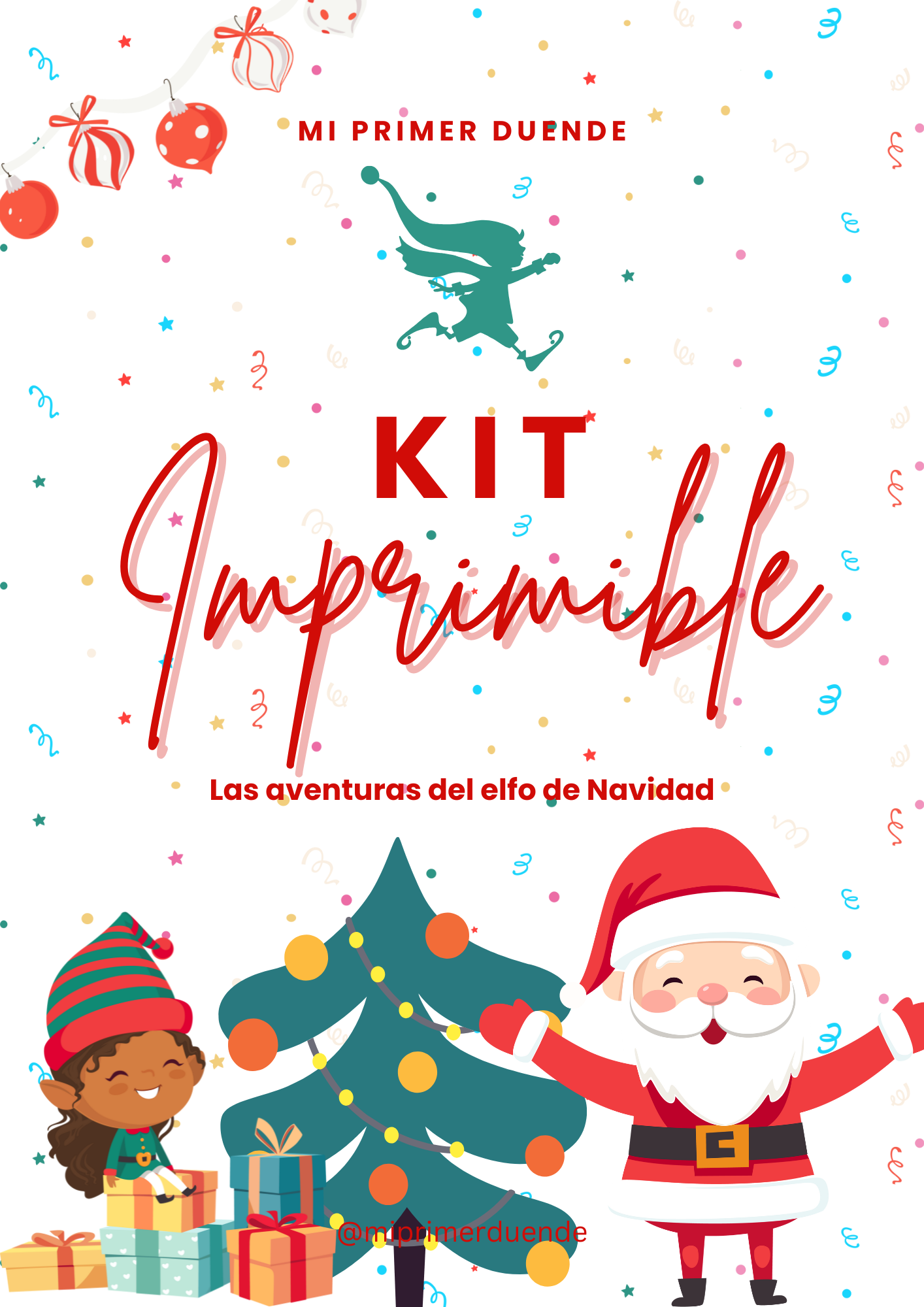 Kit Imprimible del Elfo con 24 Escenas y Plantillas en PDF