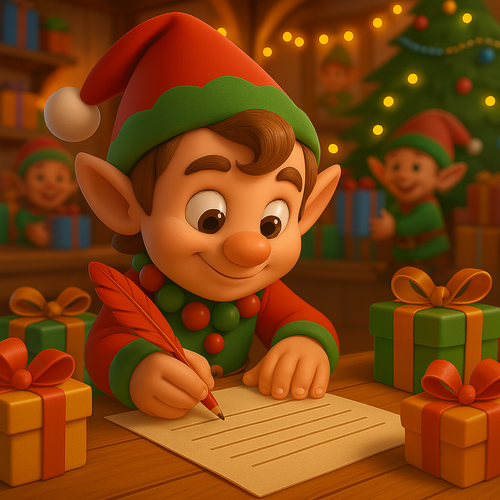 Cartas mágicas del Duende de Navidad directo del Polo Norte