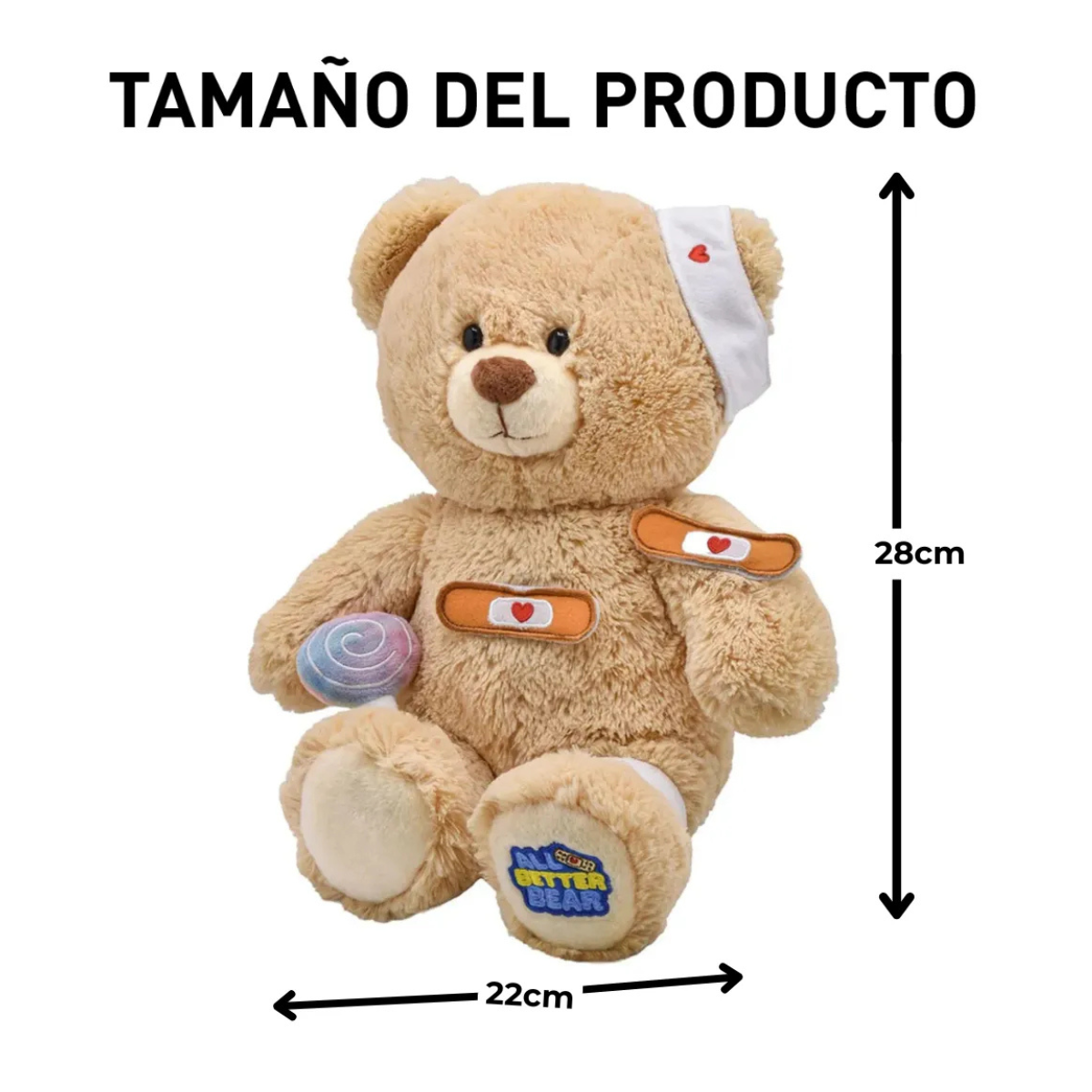 Oso de Peluche interactivo Estar Mejor, habla en español GIOCHI PREZIOSI