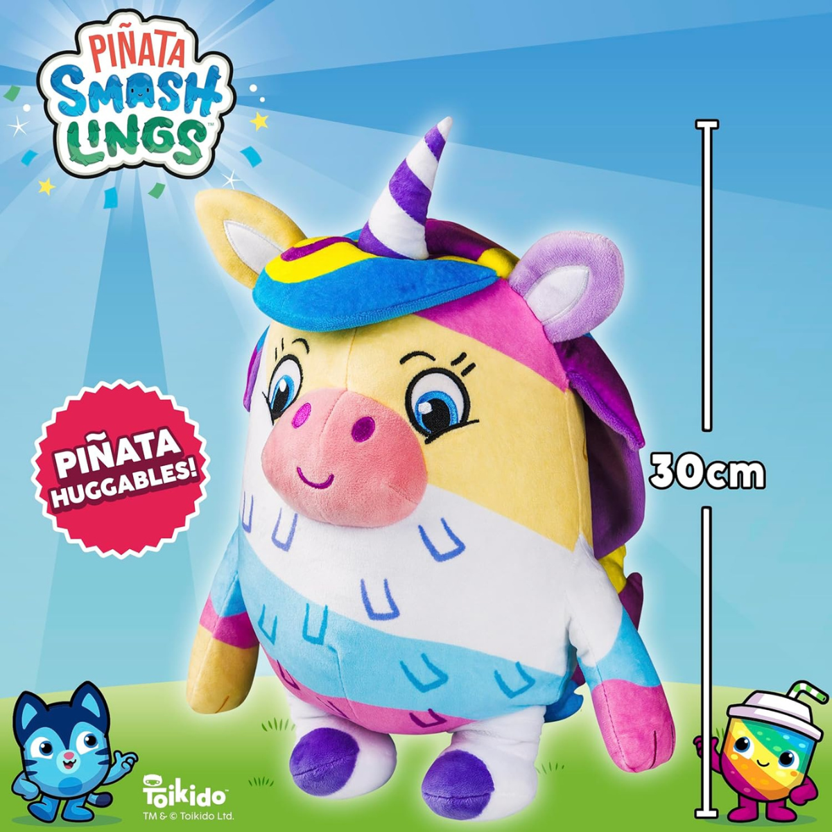 Piñata Smashlings Peluche abrazable, unicornio luna, juguetes Roblox de Toikido.